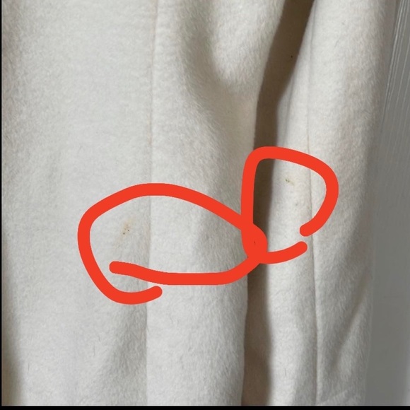 Calvin Klein white cream double single breasted pea coat trench coat soft sz 4 - Picture 8 of 16